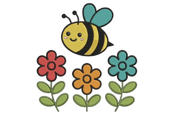 Cute Bee Flowers Embroidery Design: A Designer’s Review