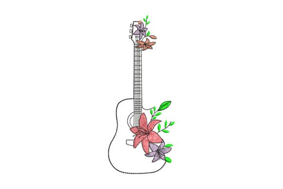 Flowers Guitar Embroidery Design: A Seller’s Review