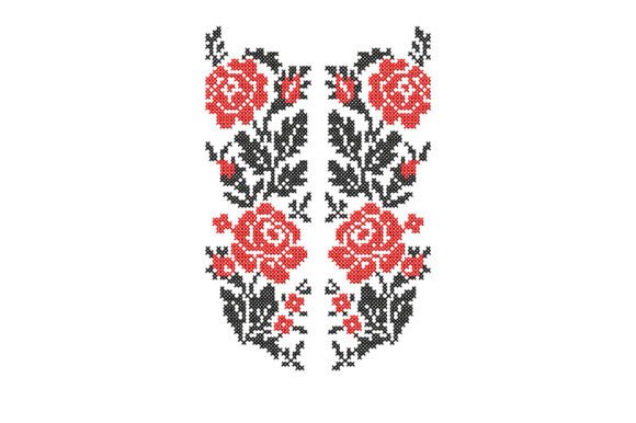 Neckline Cross Stitch Design with Roses: A Designer Review