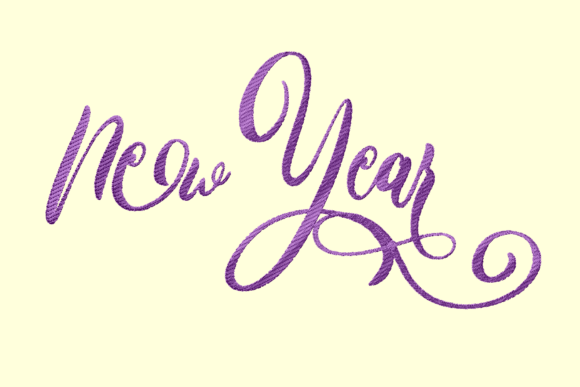 New Year Embroidery Design